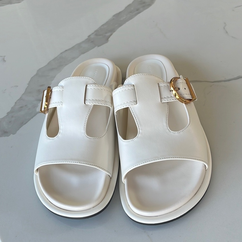 Charles and Keith slip on summer shoes. Brand new in box